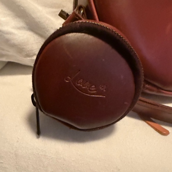 Love 41 chestnut Leather Crossbody Bag with Coin Pouch - Picture 2 of 7